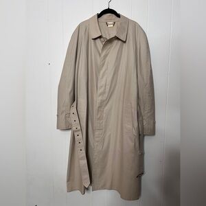 Sanyo Japanese Men's Beige Trench Coat 100% Cotton Belted Men's 44R